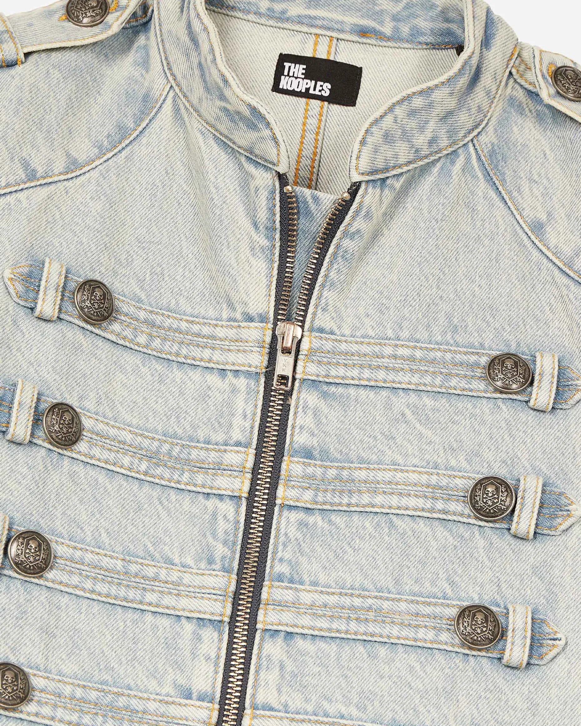 Robe courte en denim bleue