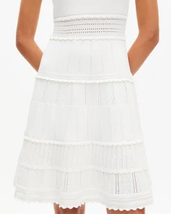 Robe courte en maille écrue