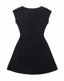 Robe courte en maille noire