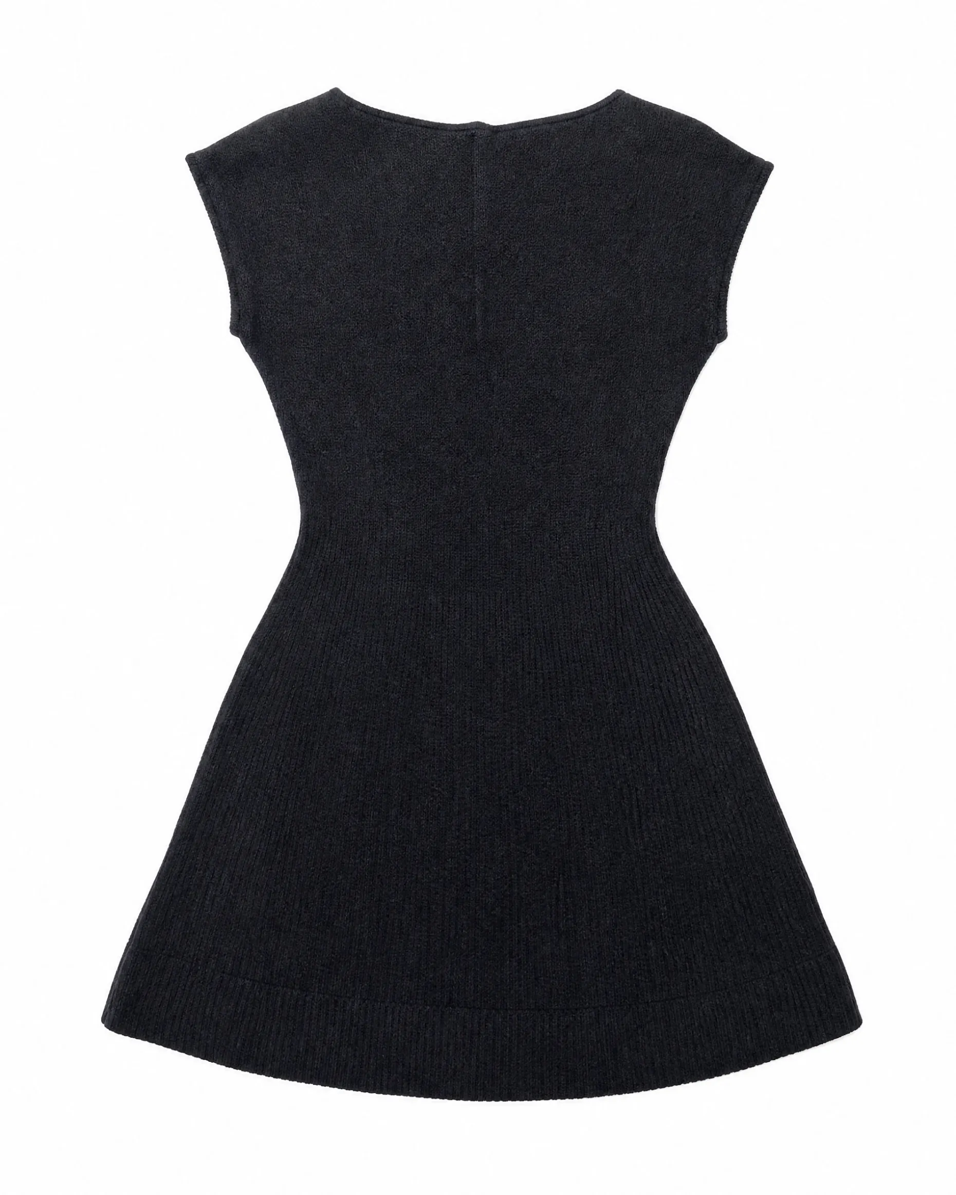 Robe courte en maille noire