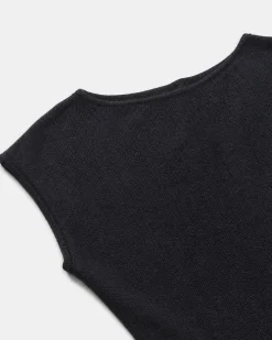 Robe courte en maille noire