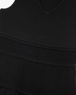 Robe courte en maille noire