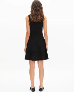 Robe courte en maille noire