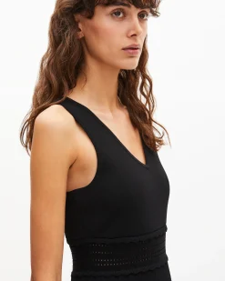 Robe courte en maille noire