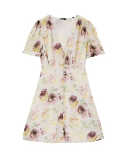 Robe courte imprimé fleuri