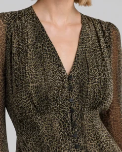 Robe courte imprimé léopard