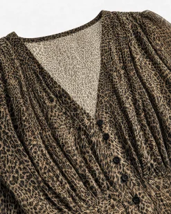 Robe courte imprimé léopard