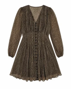 Robe courte imprimé léopard