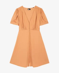 Robe courte orange clair