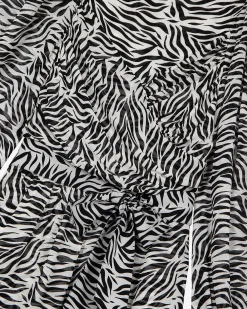 Robe courte portefeuille imprimée zèbre