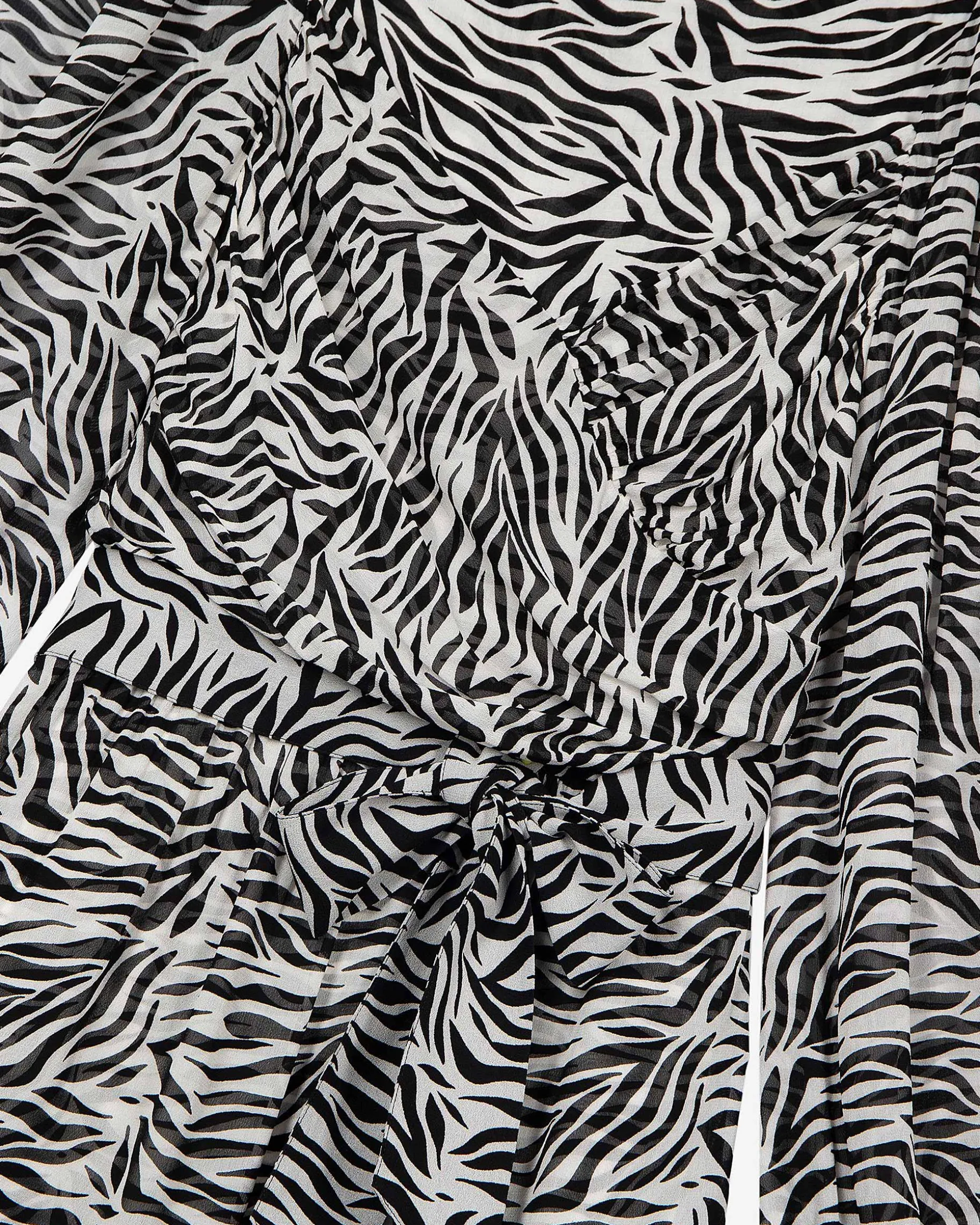 Robe courte portefeuille imprimée zèbre