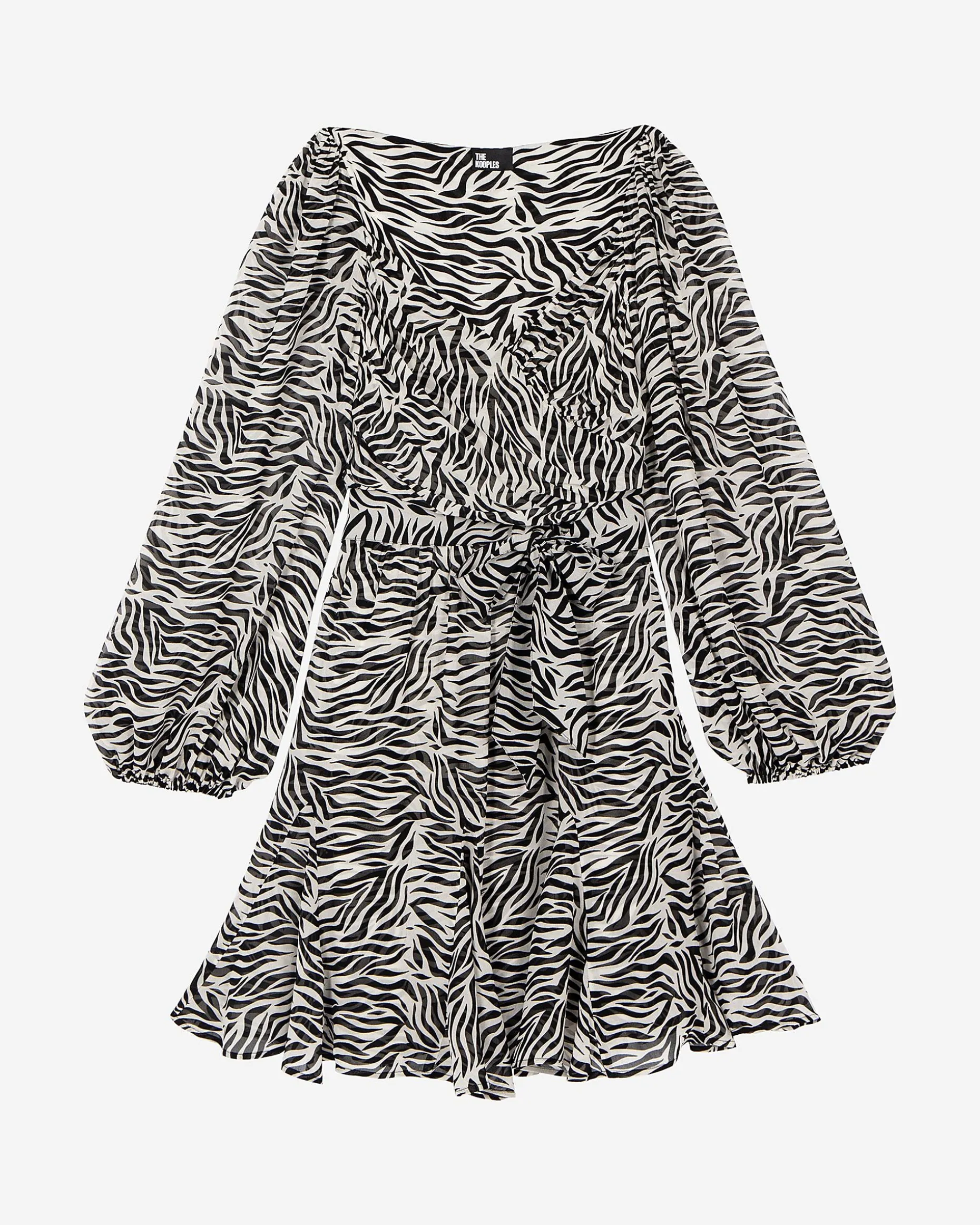 Robe courte portefeuille imprimée zèbre