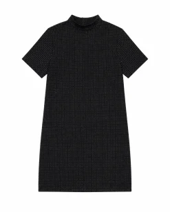 Robe courte strassée grise