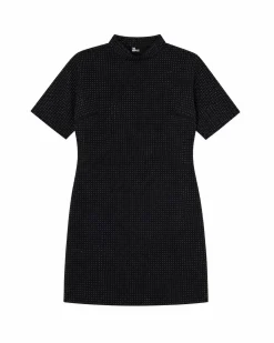 Robe courte strassée noire