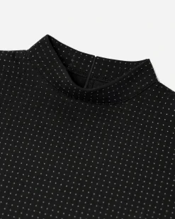 Robe courte strassée noire