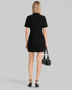 Robe courte strassée noire