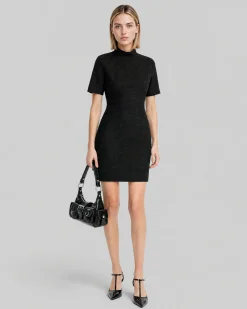 Robe courte strassée noire