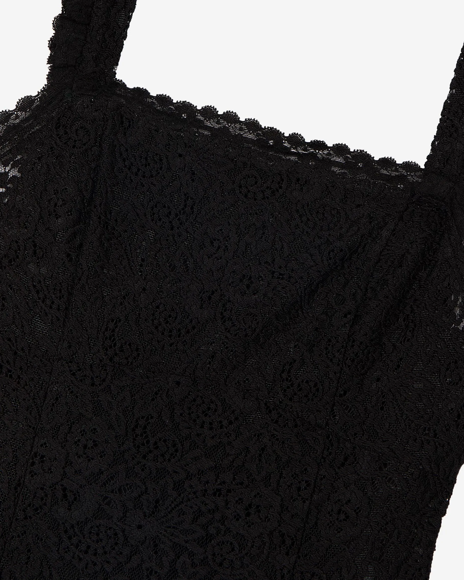 Robe longue en dentelle noire
