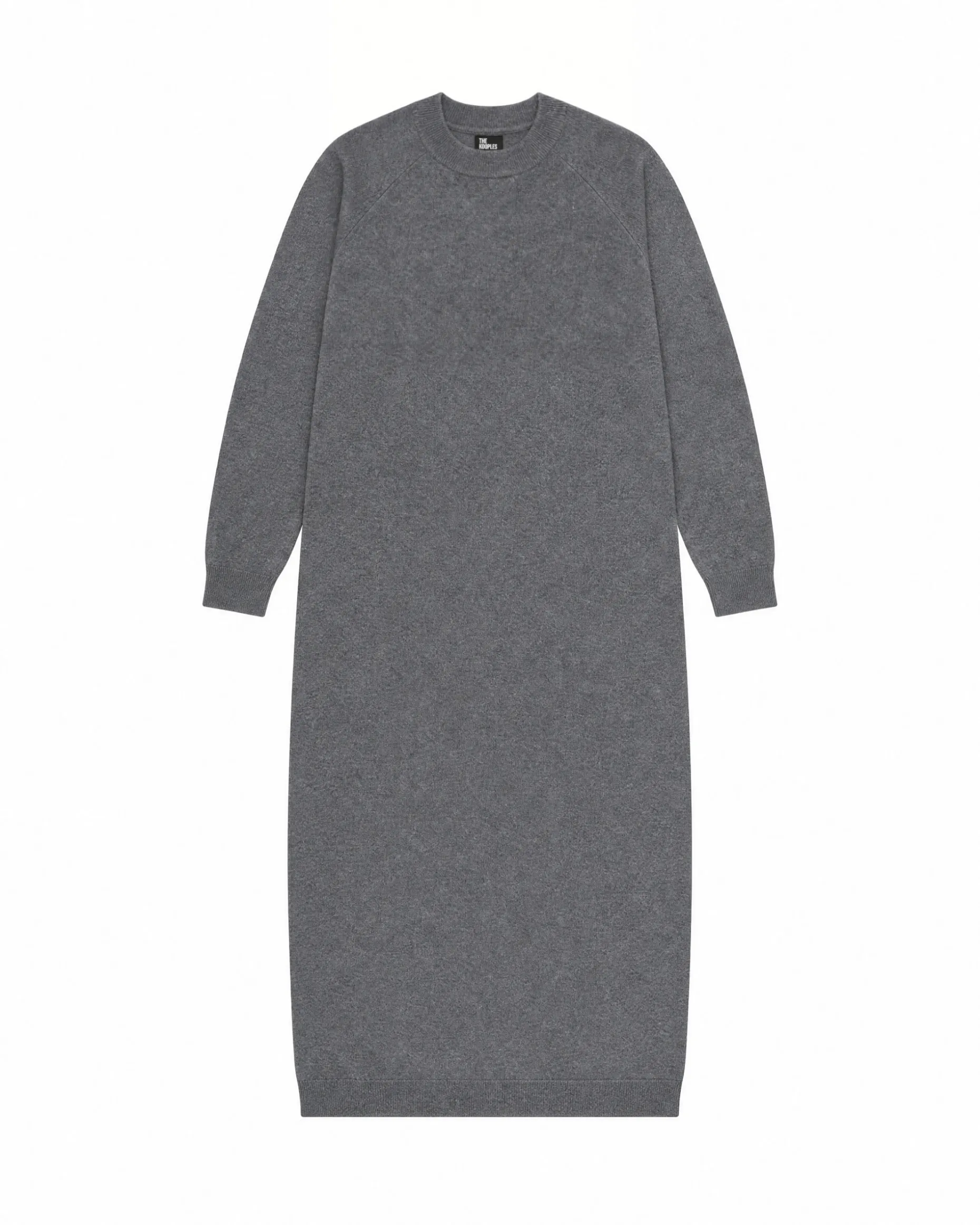 Robe longue en laine et cachemire grise