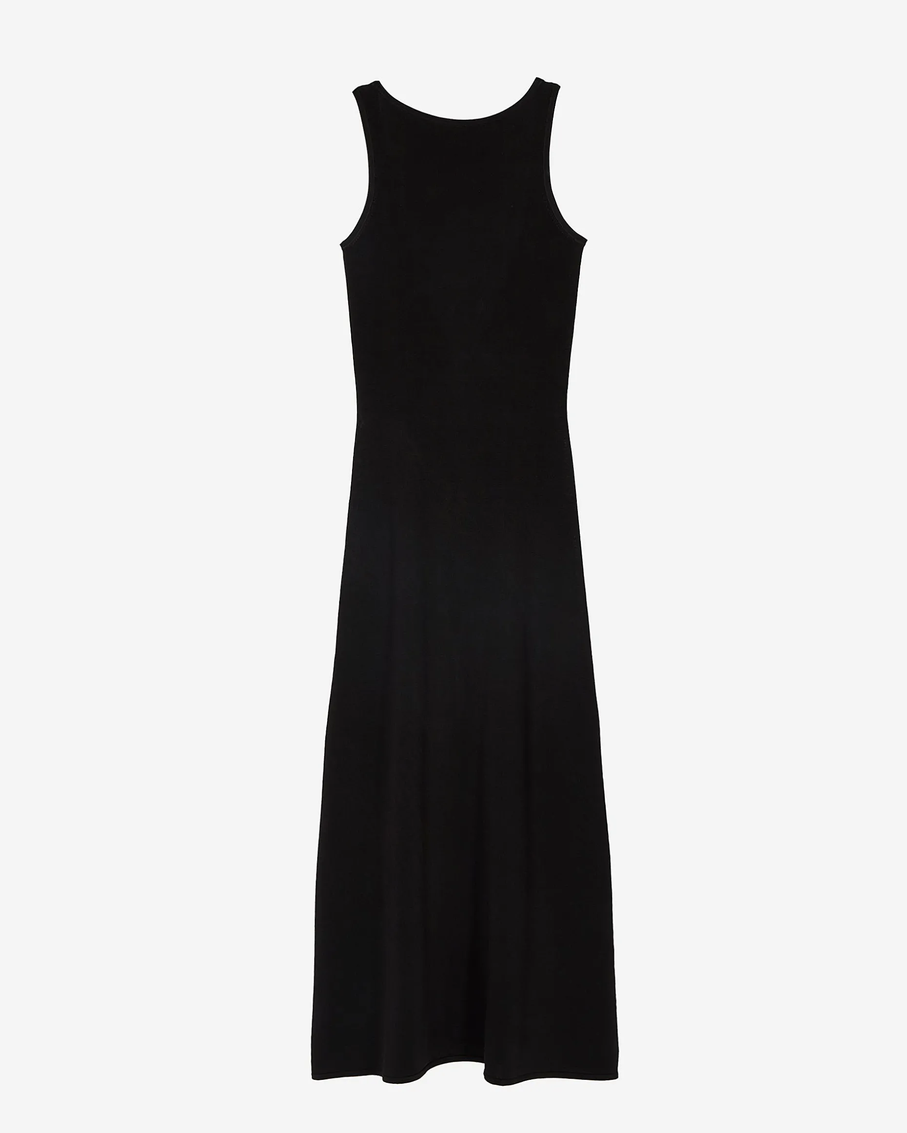 Robe longue en maille avec chaînes dos noire