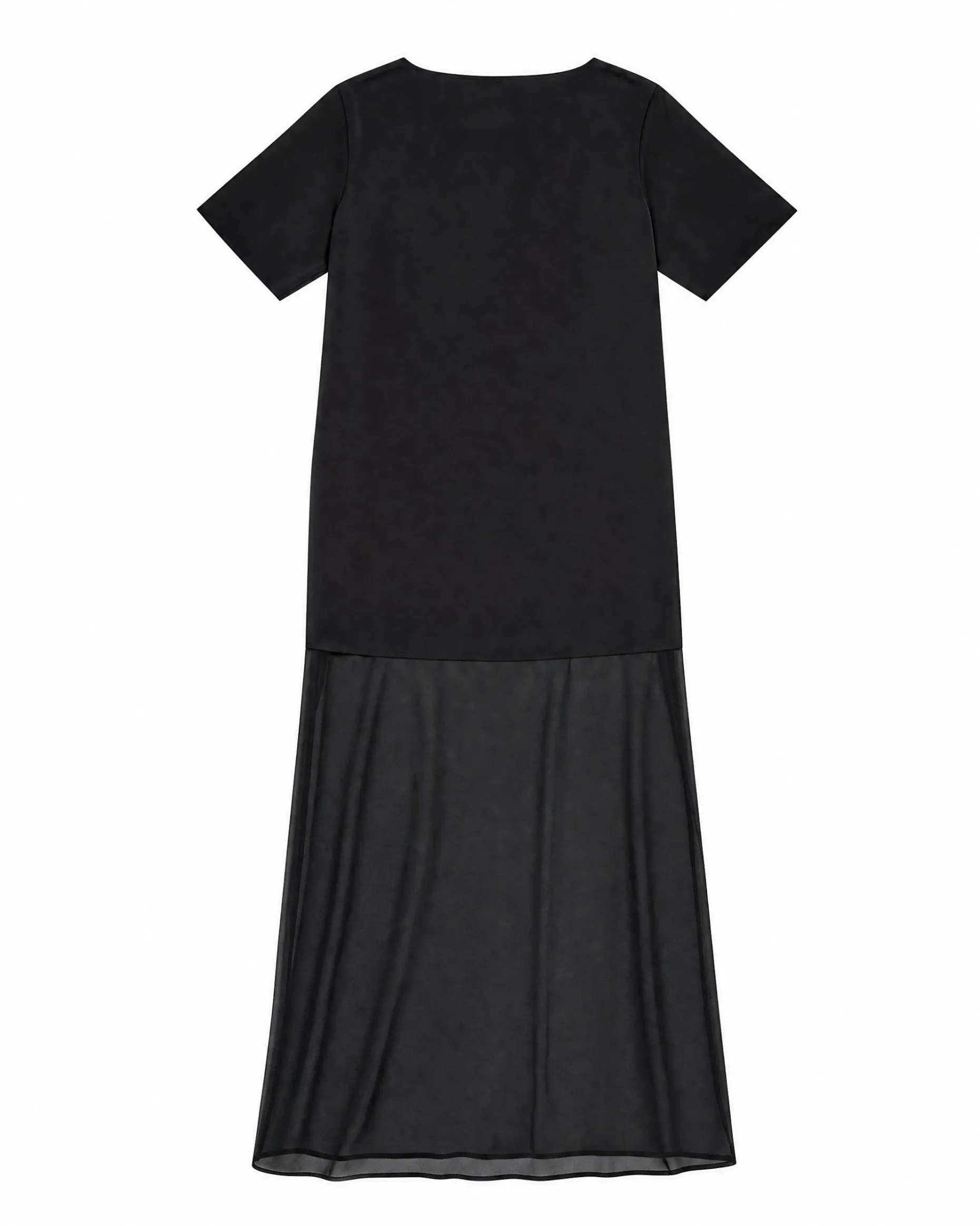 Robe longue en satin noire