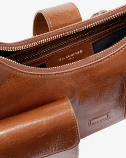 Sac Amelia en cuir craquelé marron
