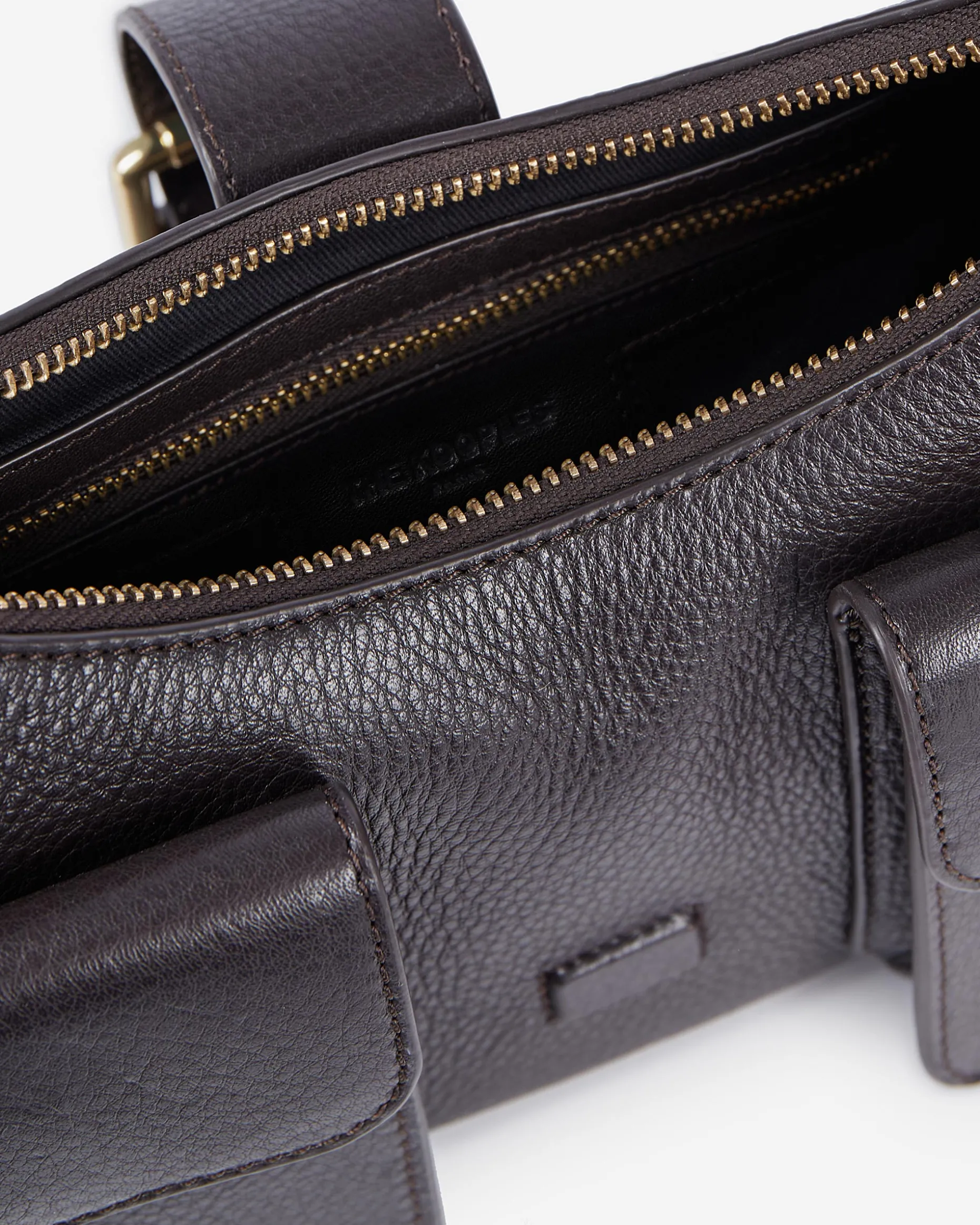 Sac Amelia en cuir grainé marron
