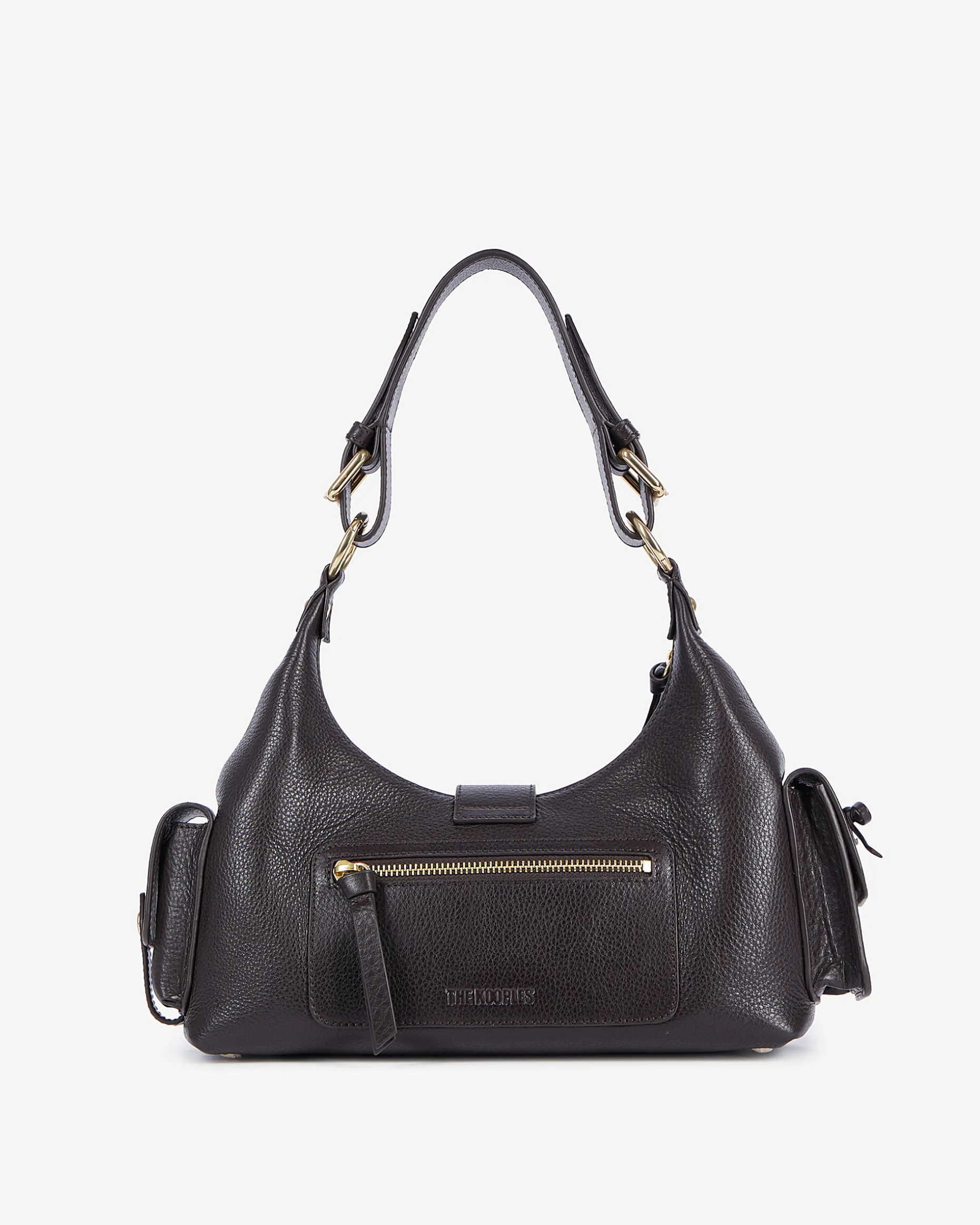 Sac Amelia en cuir grainé marron