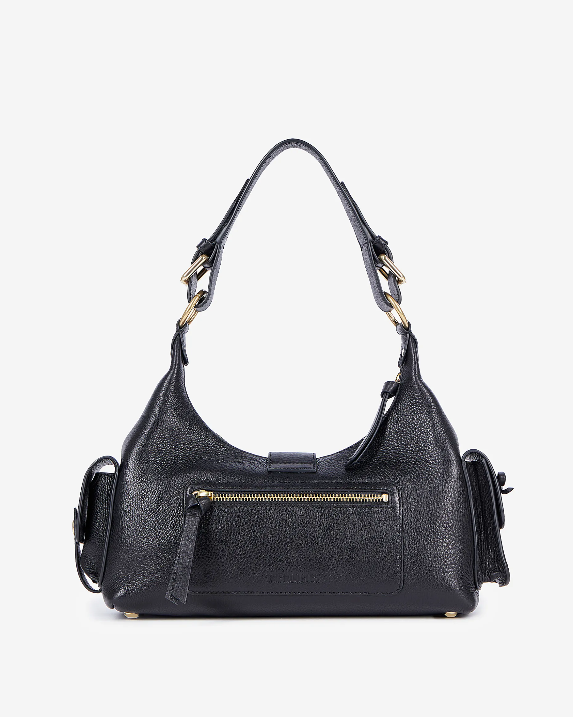 Sac Amelia en cuir grainé noir