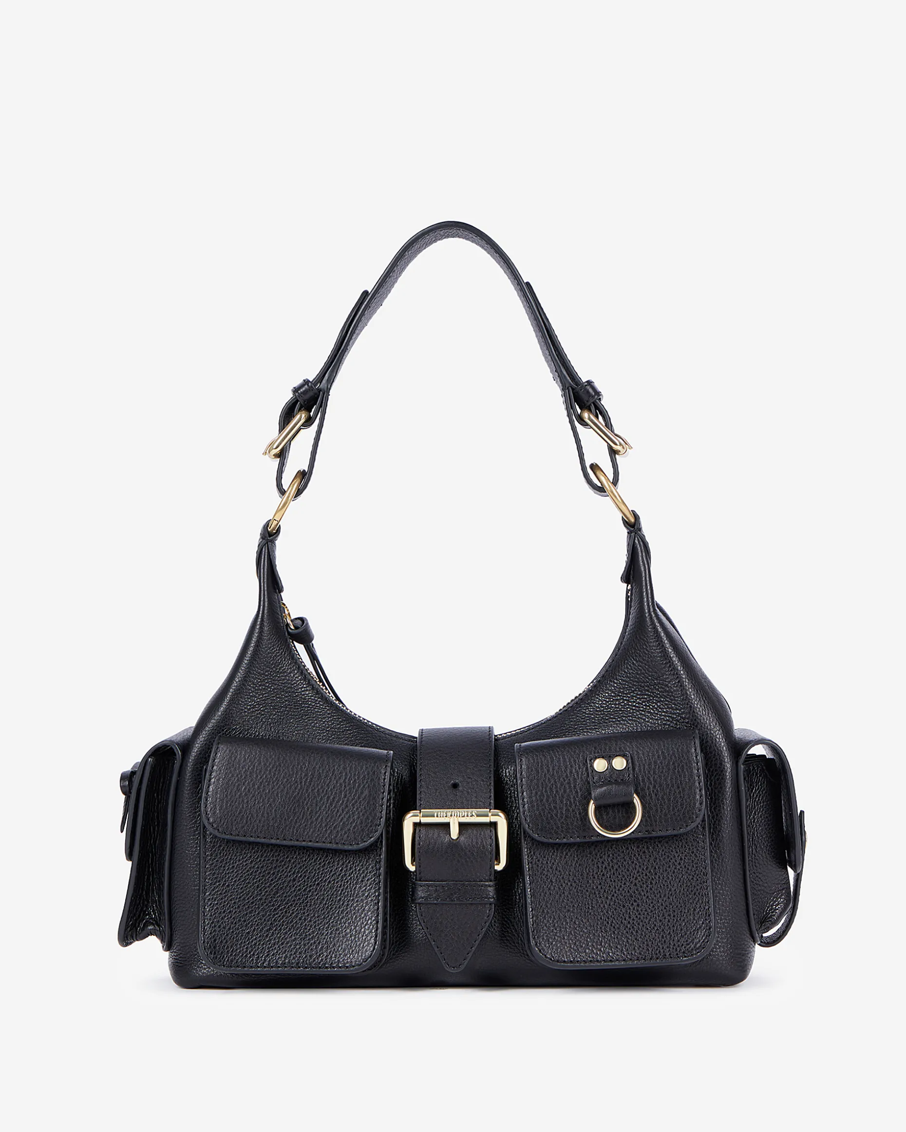 Sac Amelia en cuir grainé noir