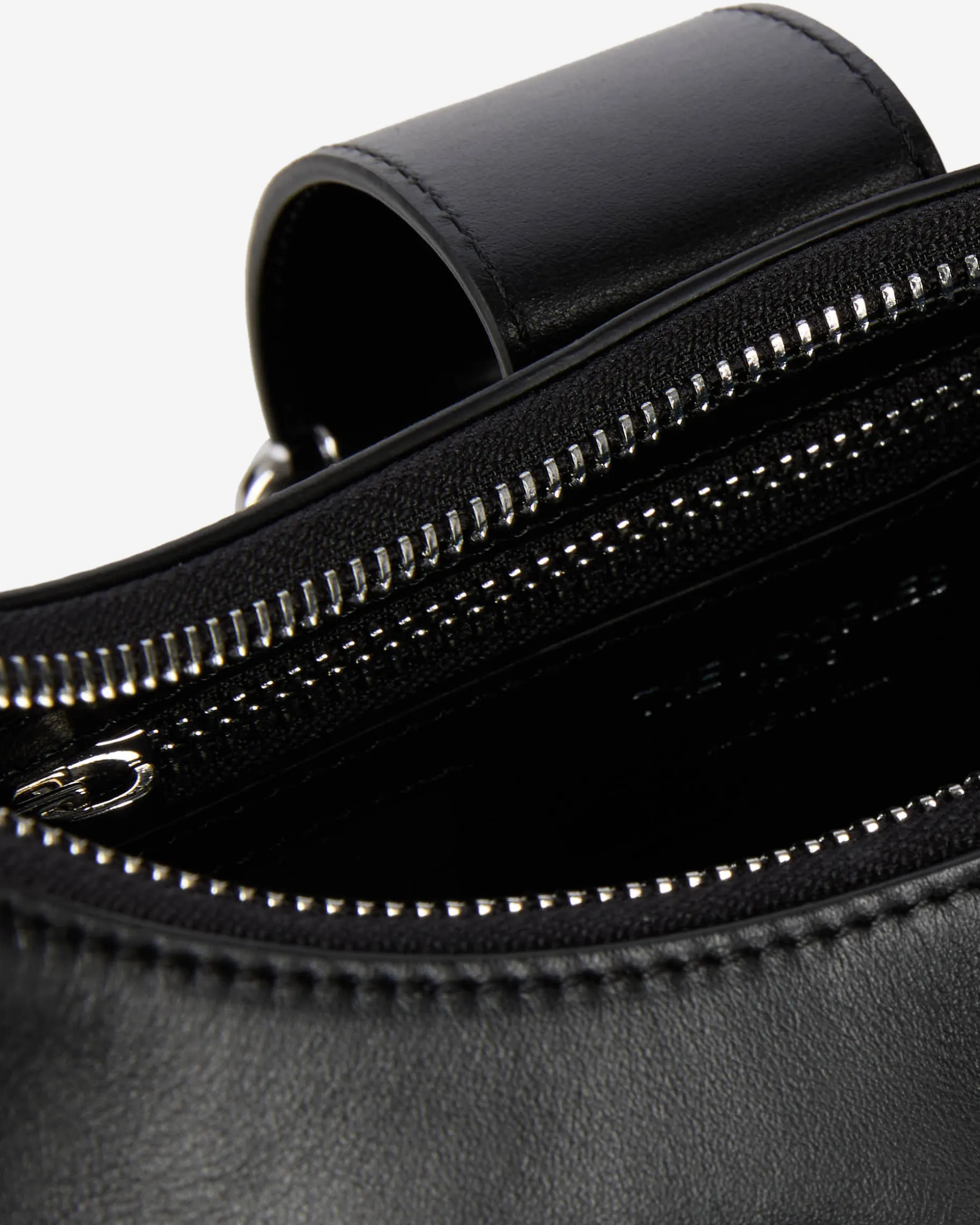 Sac Amelia en cuir lisse noir