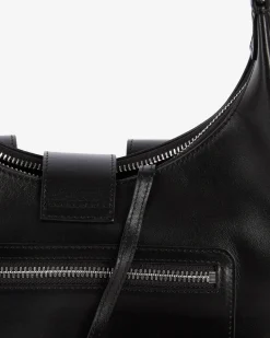Sac Amelia en cuir lisse noir