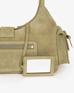 Sac Amelia en cuir suède camel