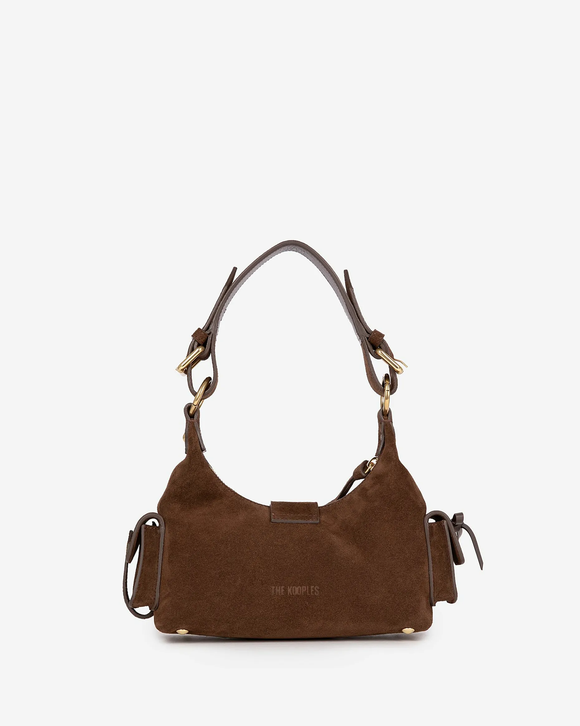 Sac Amelia small en cuir suède marron