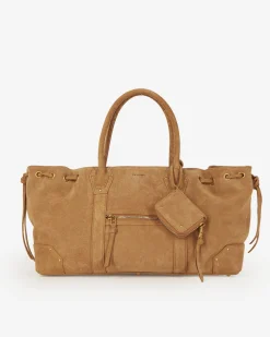 Sac cabas en suède marron