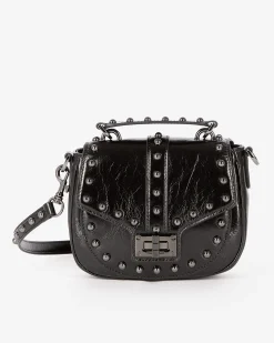 Sac Emily arrondi à studs noir