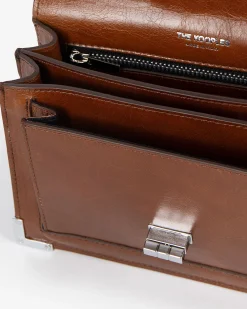 Sac Emily en cuir craquelé cognac