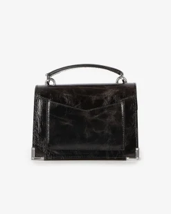 Sac Emily en cuir craquelé marron