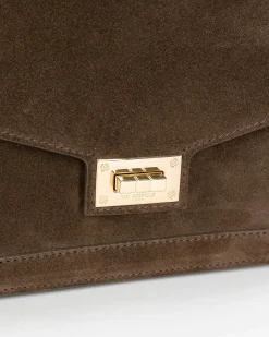 Sac Emily small en suède marron