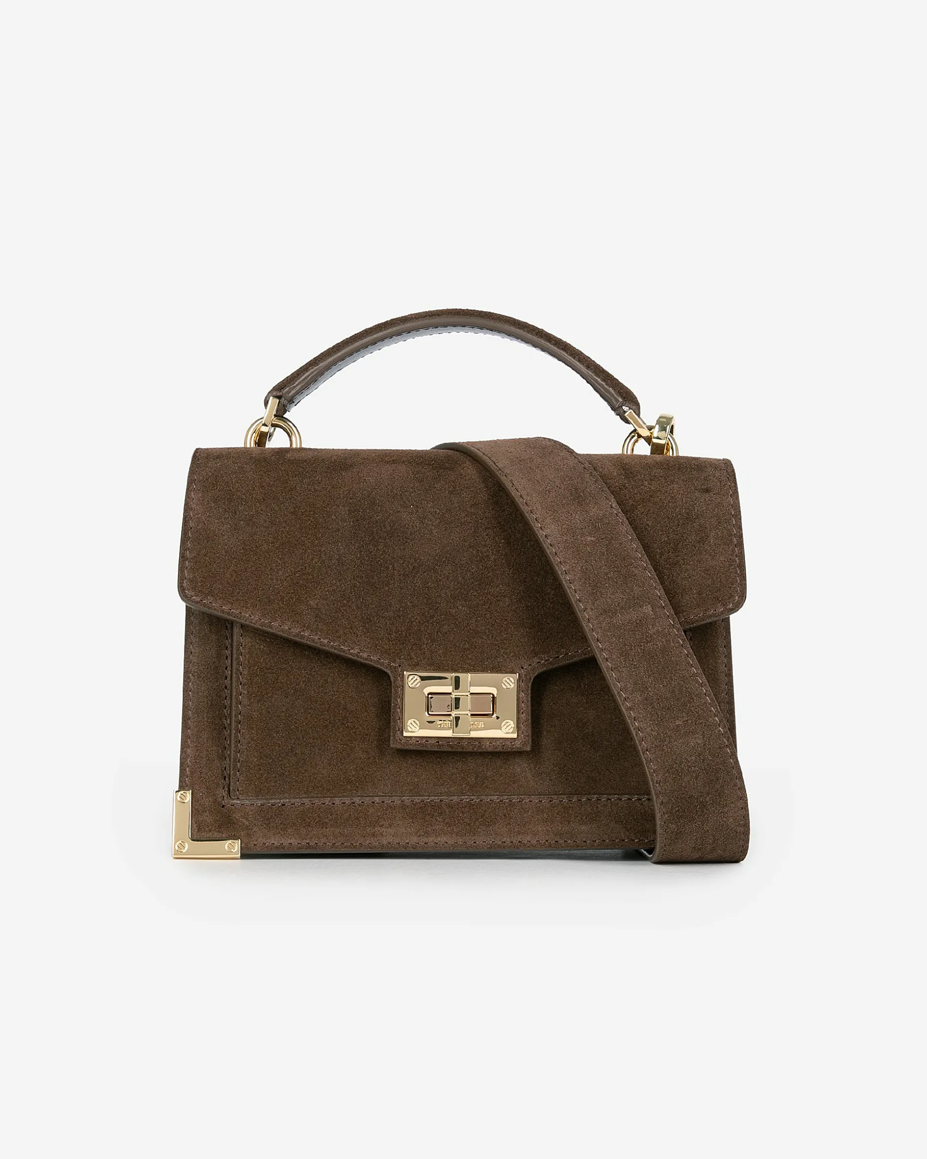 Sac Emily small en suède marron