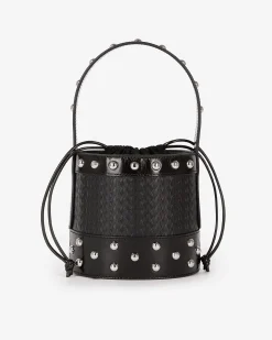 Sac seau à studs noir