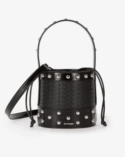 Sac seau à studs noir