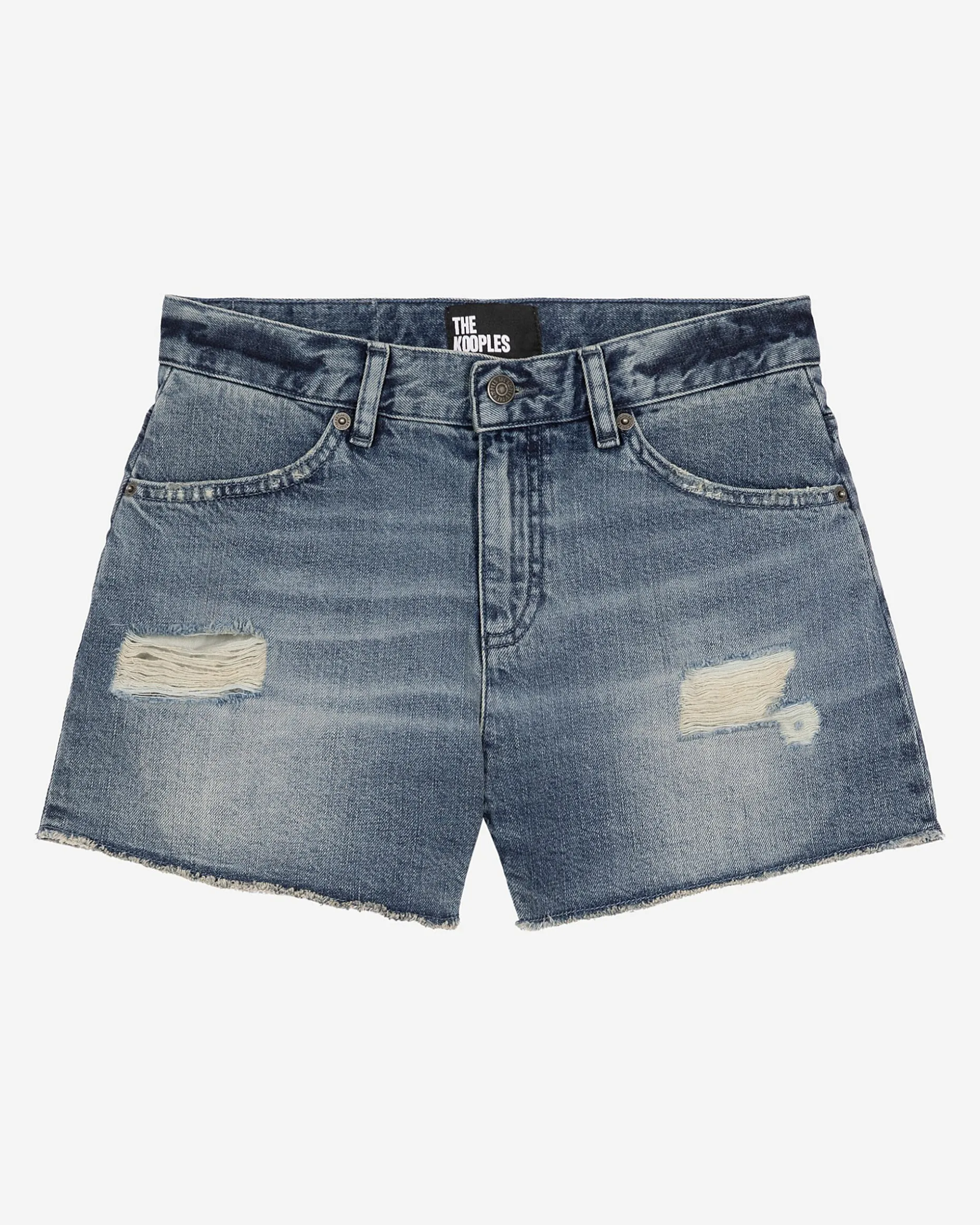 Short en denim bleu