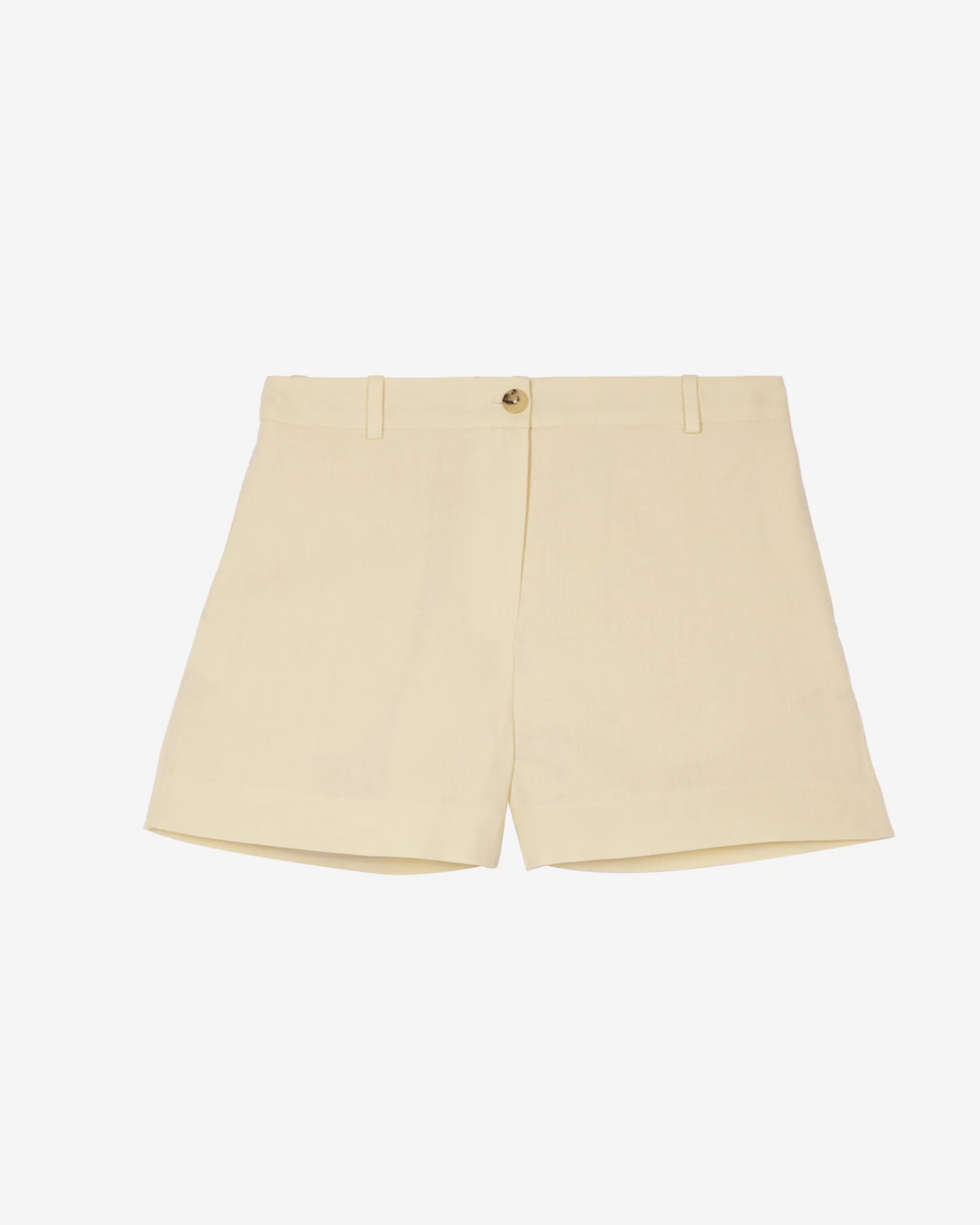 Short en lin jaune