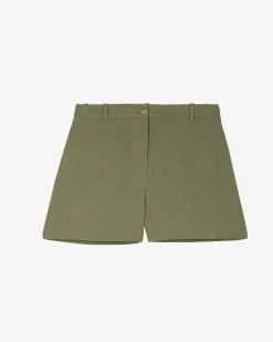 Short en lin kaki