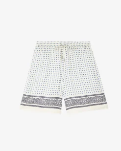 Short imprimé bandana écru