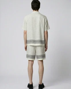 Short imprimé bandana écru