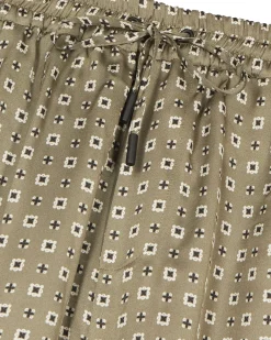 Short imprimé bandana kaki