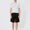Short à pinces avec chaîne noir