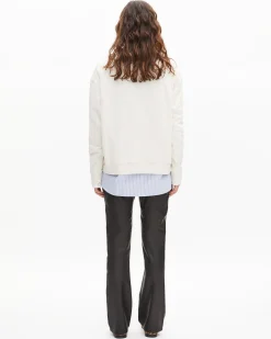 Sweatshirt avec sérigraphie beige